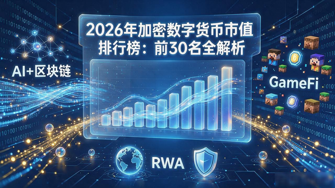2026年加密数字货币市值排行榜：前30名全解析