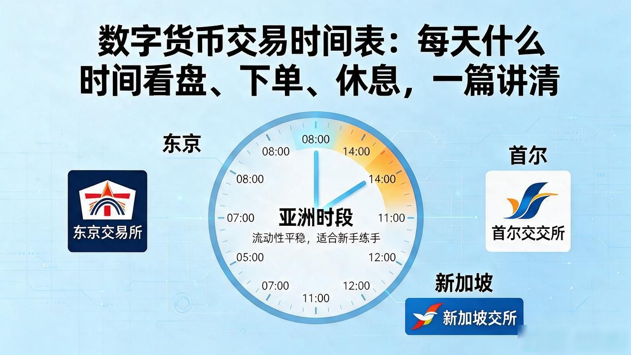 数字货币交易时间表：每天什么时间看盘、下单、休息，一篇讲清