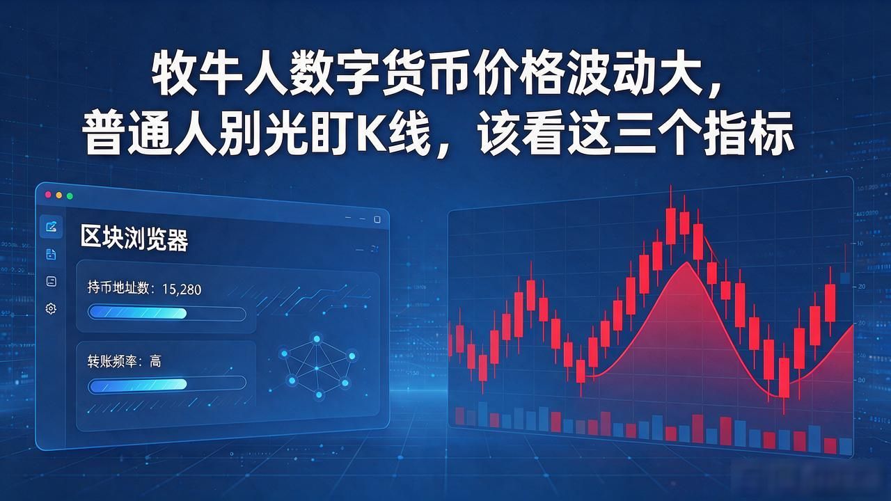 牧牛人数字货币价格波动大，普通人别光盯K线，该看这三个指标