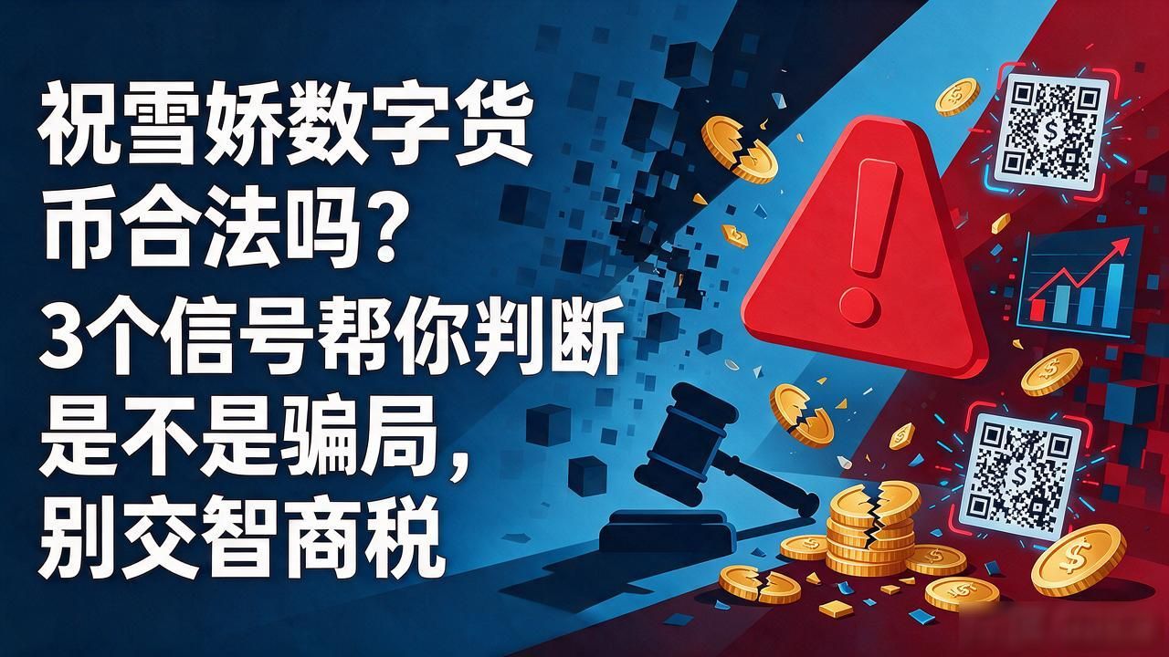 祝雪娇数字货币合法吗？3个信号帮你判断是不是骗局，别交智商税