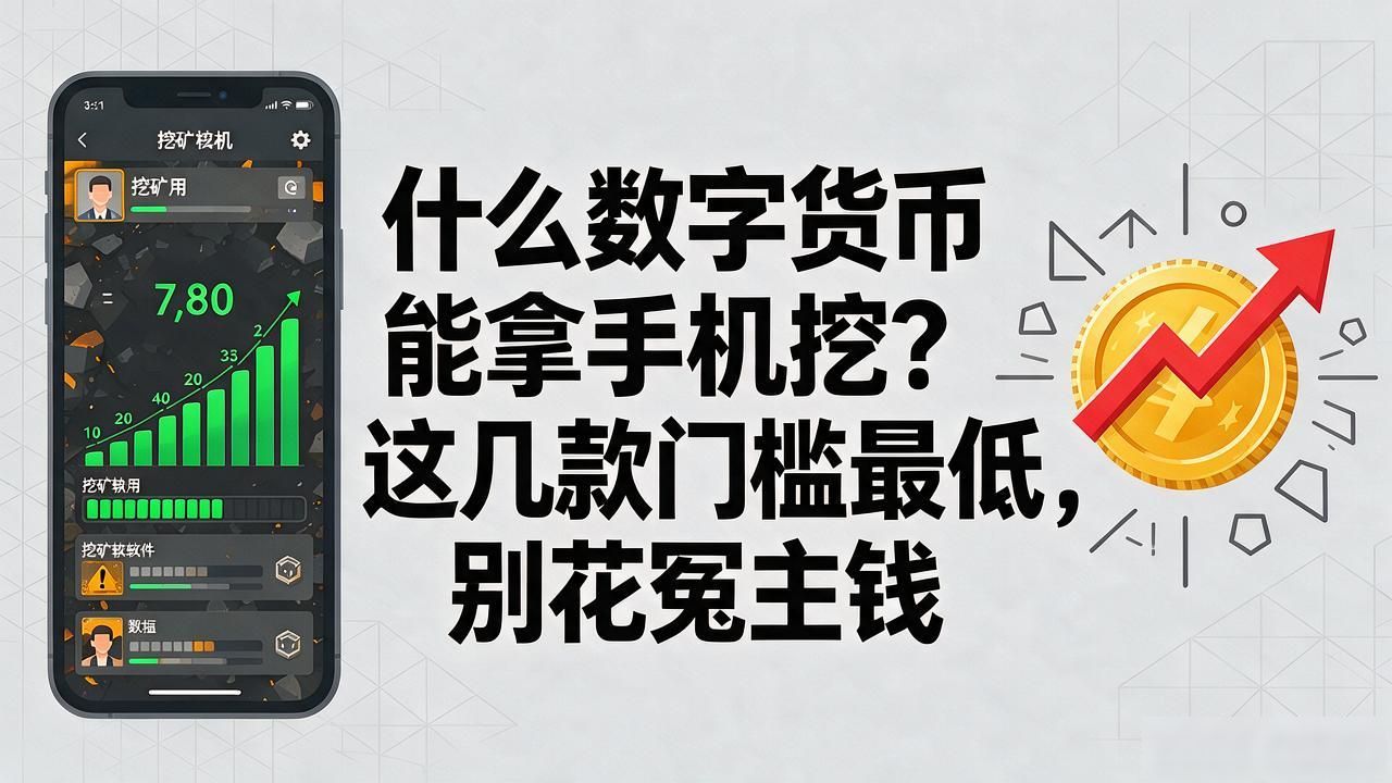什么数字货币能拿手机挖？这几款门槛最低，别花冤枉钱