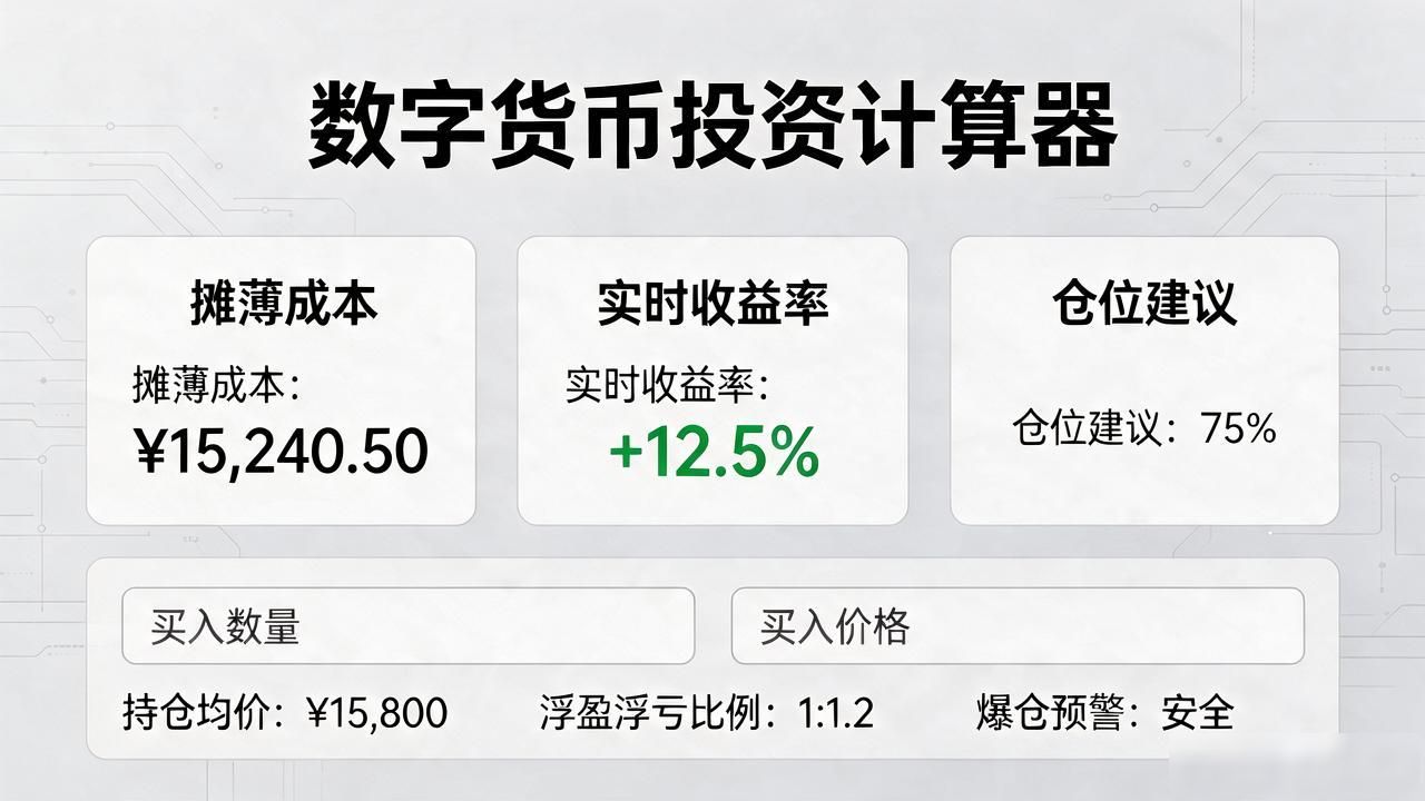 想用数字货币投资计算器？把成本、收益、仓位一次算清楚