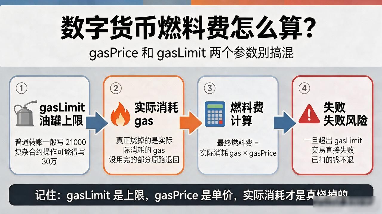 数字货币燃料费怎么算？gasPrice和gasLimit两个参数别搞混