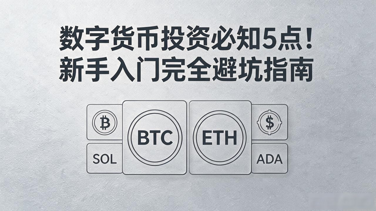 数字货币投资必知5点！新手入门完全避坑指南