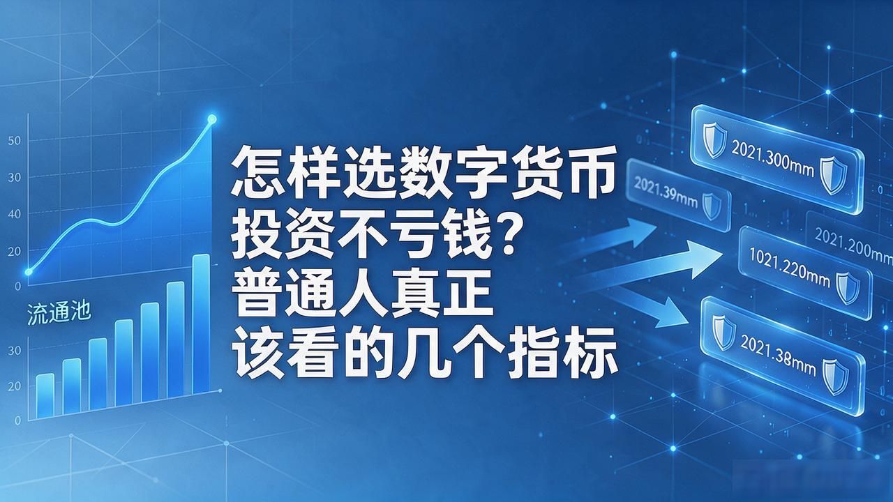 怎样选数字货币投资不亏钱？普通人真正该看的几个指标