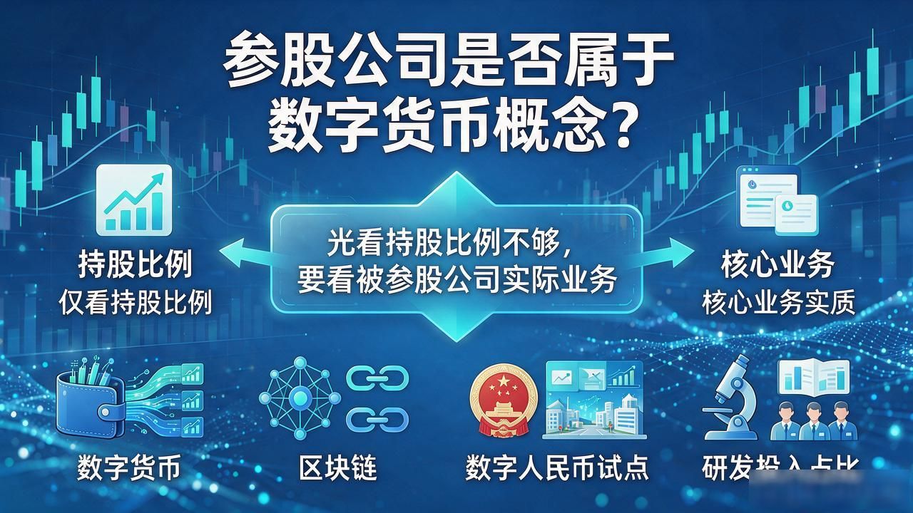 参股公司属于数字货币概念？15年行业老手帮你把这事说透