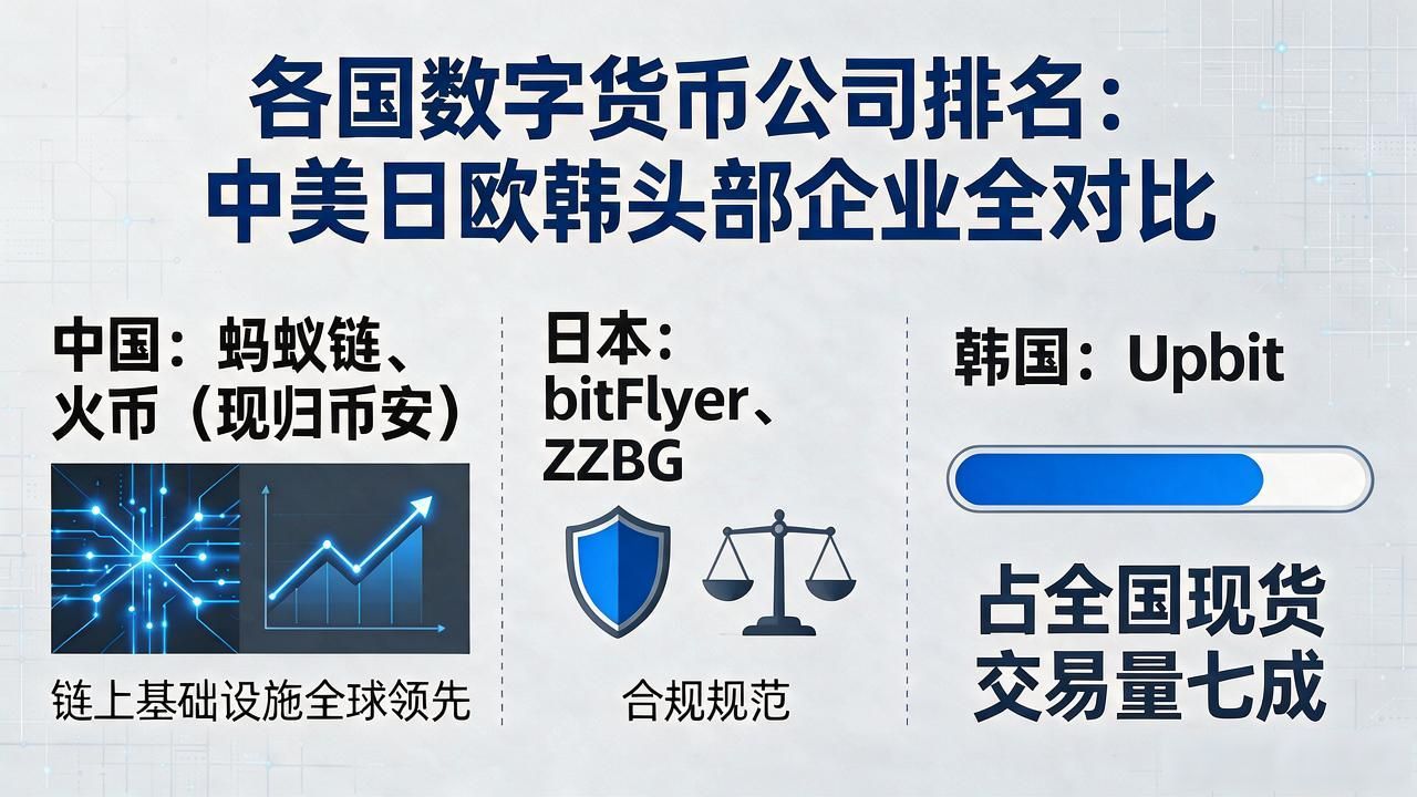 各国数字货币公司排名：中美日欧韩头部企业全对比
