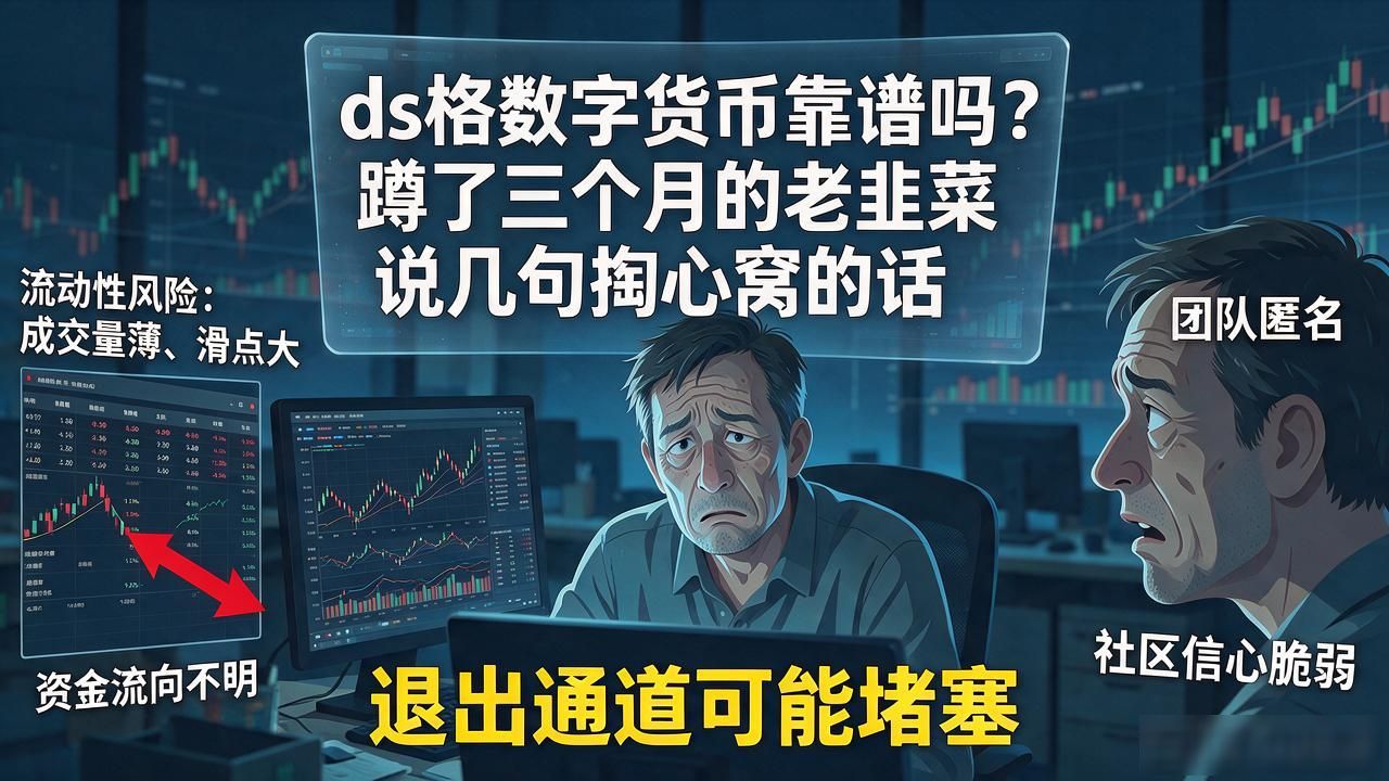 ds格数字货币靠谱吗？蹲了三个月的老韭菜说几句掏心窝的话