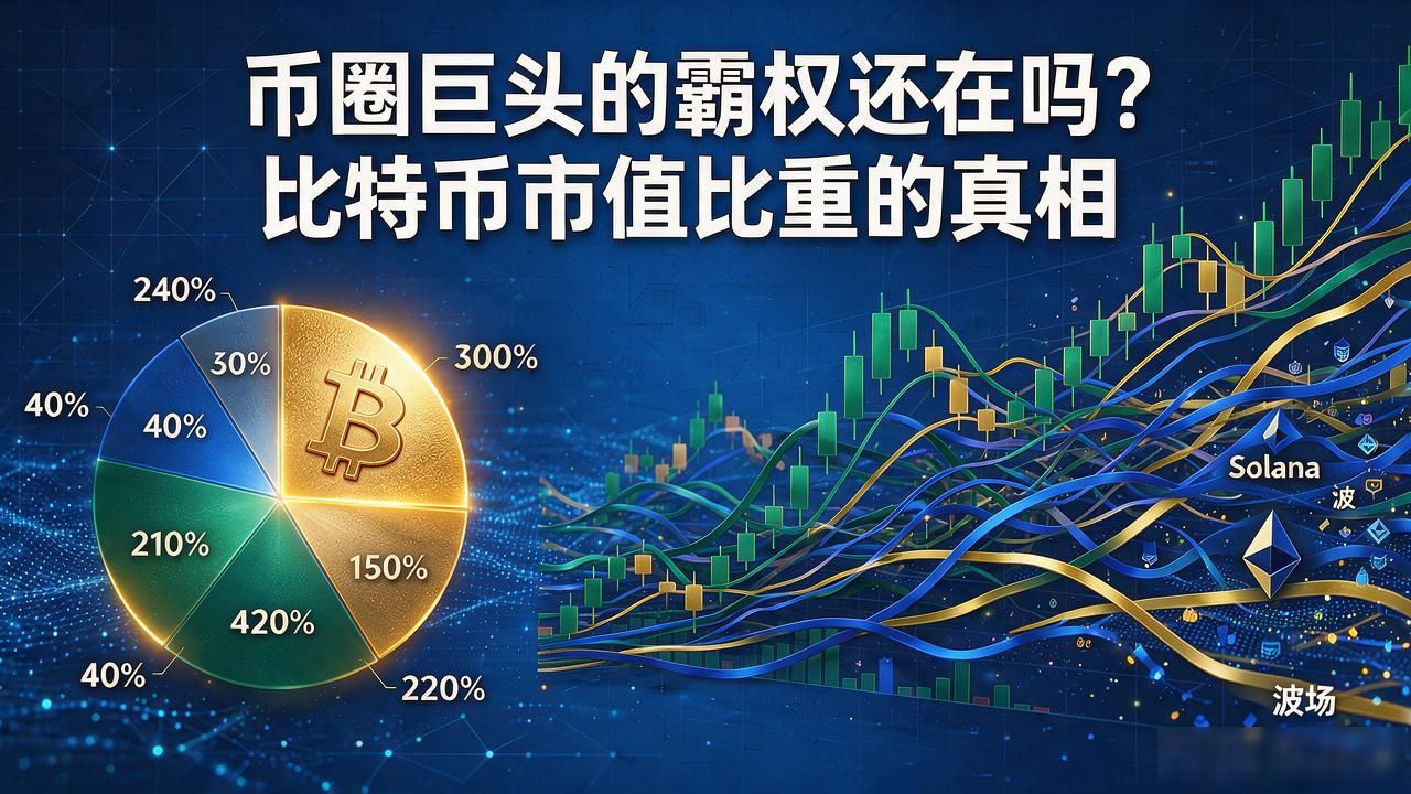 币圈巨头的霸权还在吗？比特币市值比重的真相