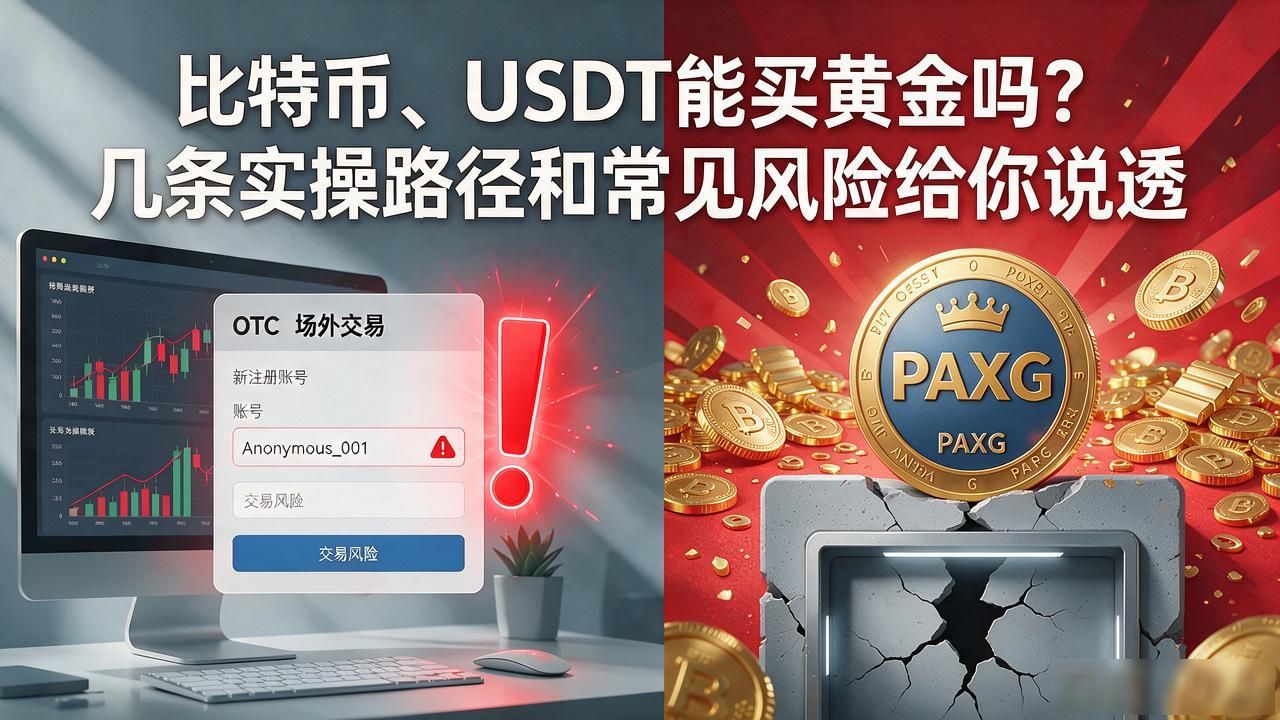 比特币、USDT能买黄金吗？几条实操路径和常见风险给你说透