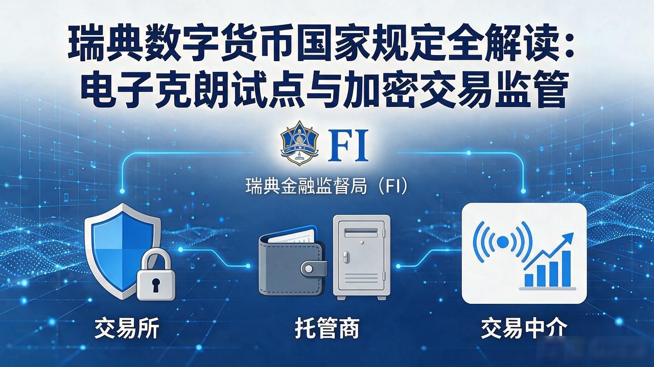 瑞典数字货币国家规定全解读：电子克朗试点与加密交易监管